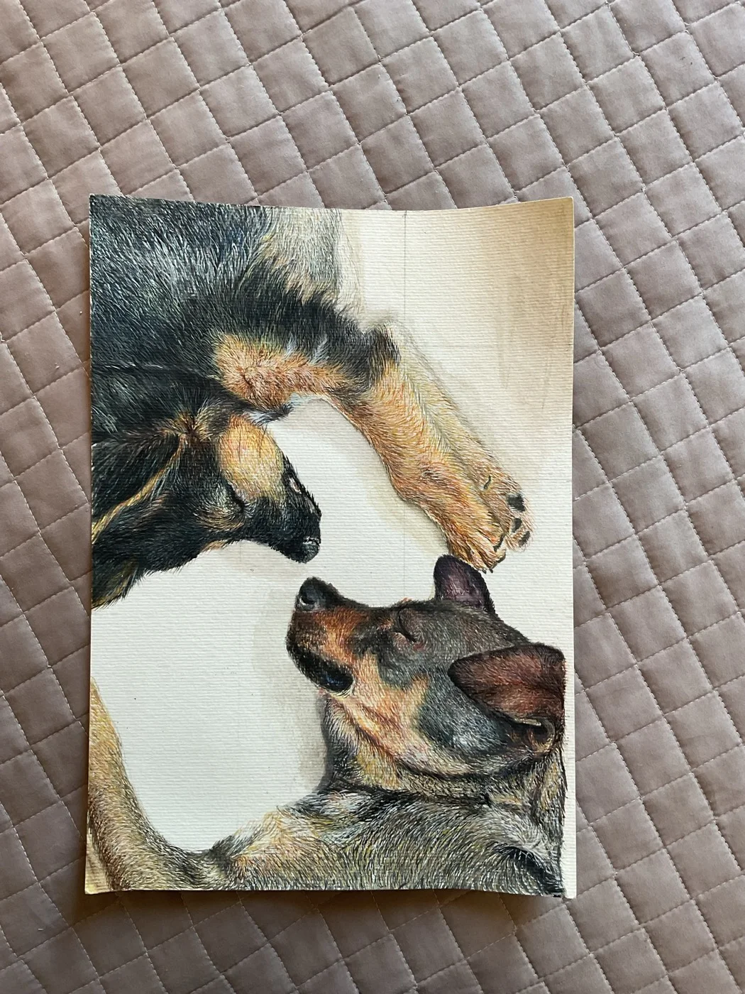 Dois — Aquarela sob papel — a obra inteira